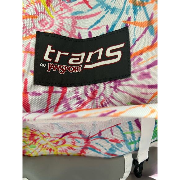 Trans by JanSport Tie Dye Drizzle Colorful Backpack with Laptop Sleeve & Pockets - Picture 6 of 12